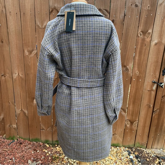 VERO MODA Plaza Long Wool Coat GA | M | Brown / Navy | NEW!! Stlye 10270731 - Picture 2 of 14